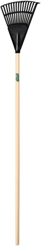 UnionTools 48.38 in. 15 Tine Poly Shrub Rake Wood Handle