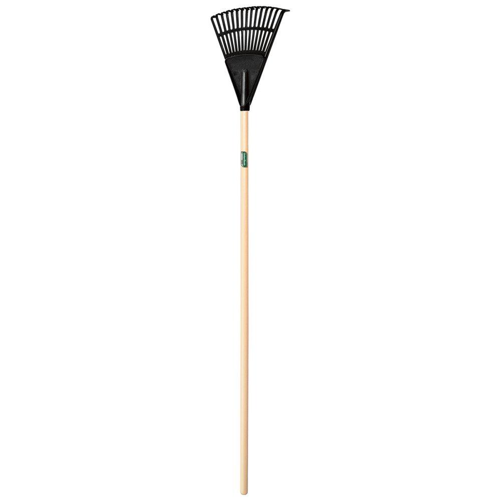 UnionTools 48.38 in. 15 Tine Poly Shrub Rake Wood Handle