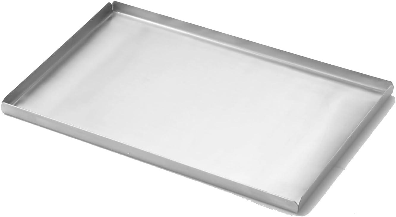 Satin Finish Stainless Steel Rectangular Serving Tray 10" x 4.5"