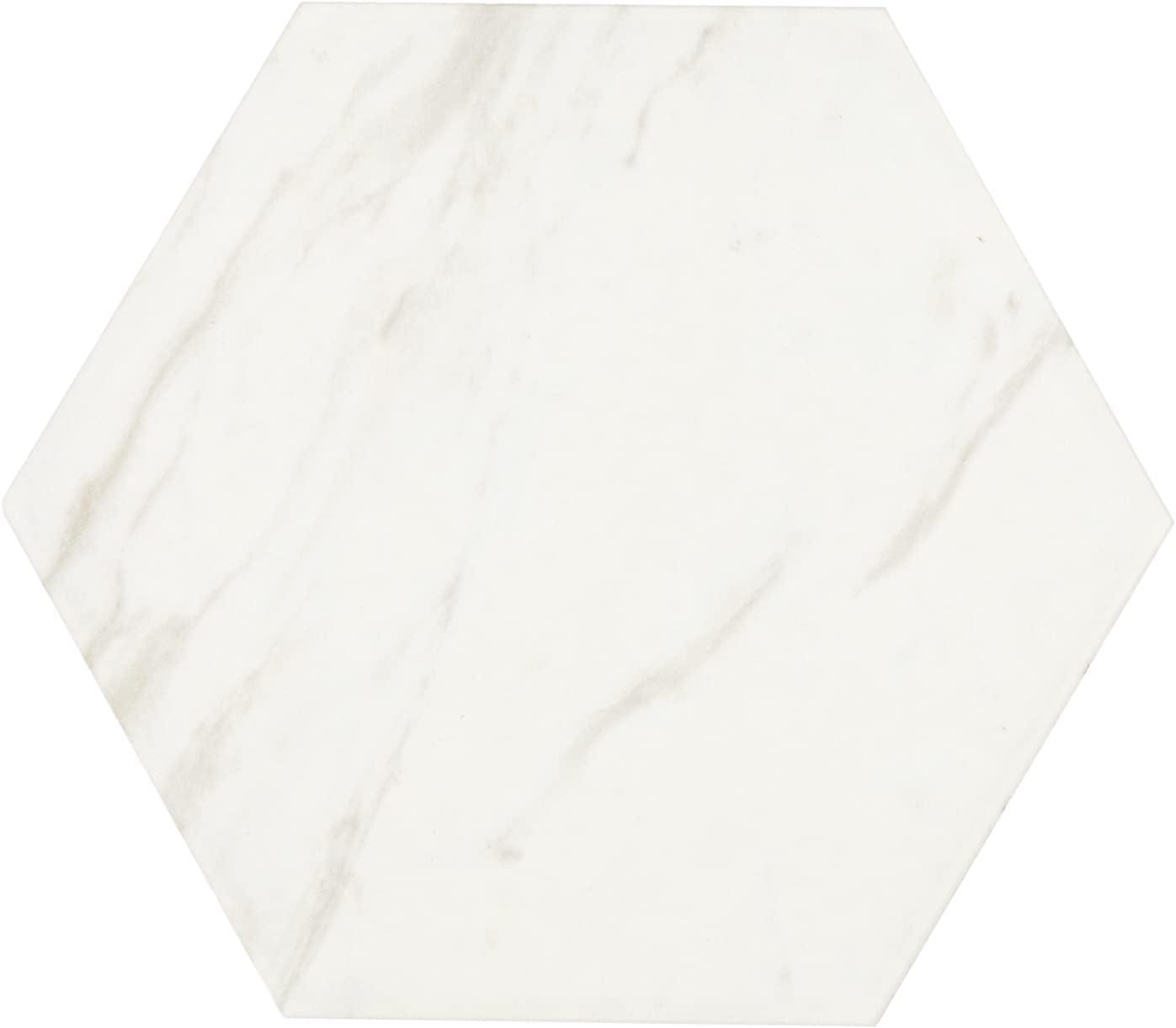 Daltile Perpetuo 8" X 9" Hexagon Porcelain Marble Look Wall & Floor Tile