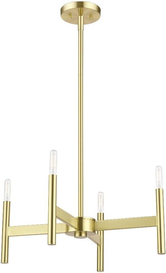 Livex Lighting Copenhagen 4 - Light Chandelier in  Satin Brass