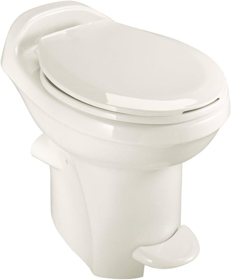 Bone High Profile Polypropylene RV Toilet with Water Saver