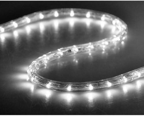 West Ivory 1656LEDs, 150ft Cool White LED Rope Light, Connectable Outdoor Permanent Waterproof Accent Exterior Lighting, PVC Case, ETL Certified, for Holiday, Backyard Patio, Home Garden, Decorative