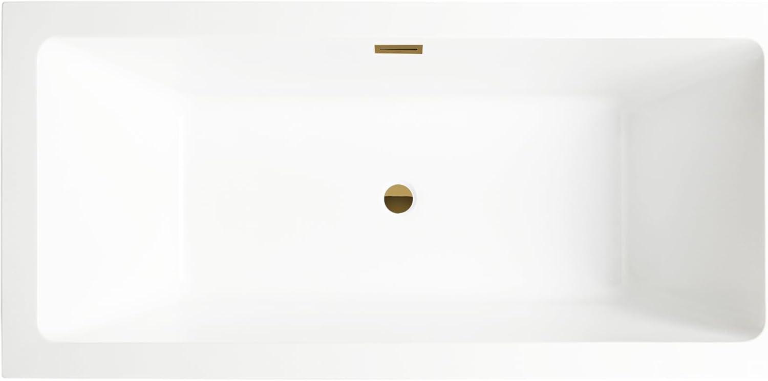 Elena 59" x 30" Freestanding Soaking Acrylic Bathtub
