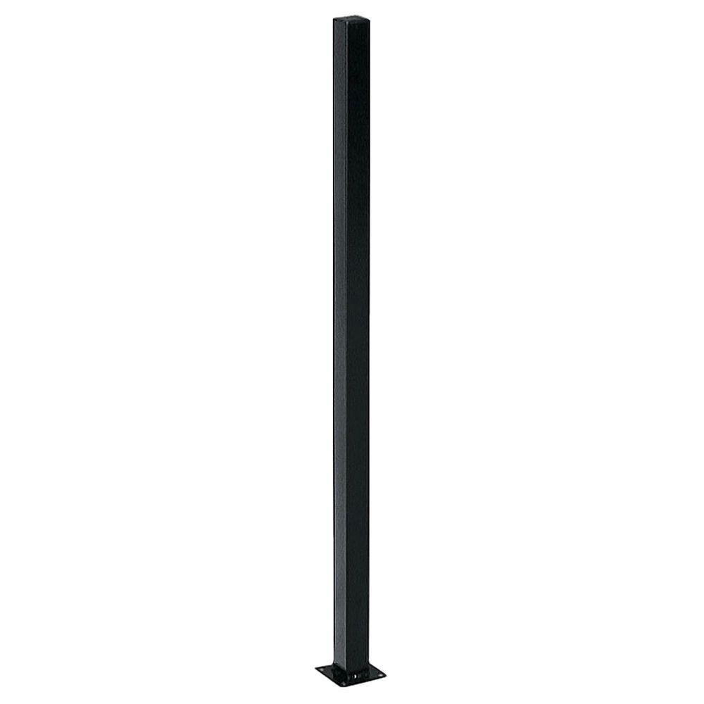 White Metal Fence Post 2 in. X 2 in. X 3 Ft. with Flange Post (White)