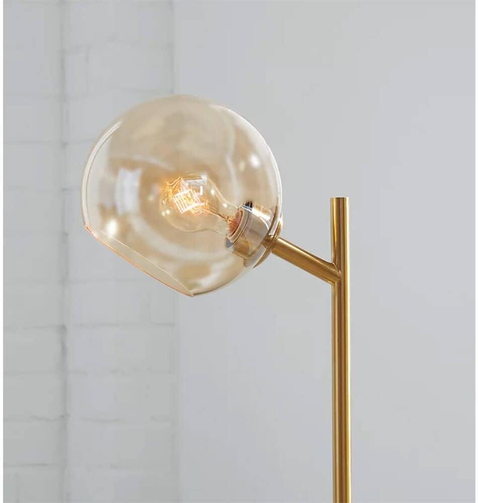 Abanson Desk Lamp Amber/Gold - Signature Design by Ashley: Metallic Finish, USB Port, Wireless Charging