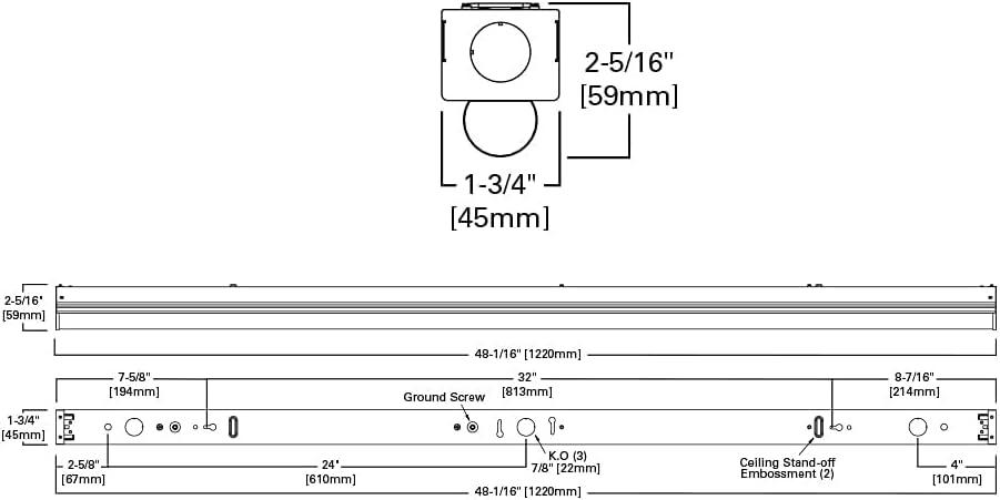 Metalux 48 in. L White Hardwired LED Strip Light 2298 lm