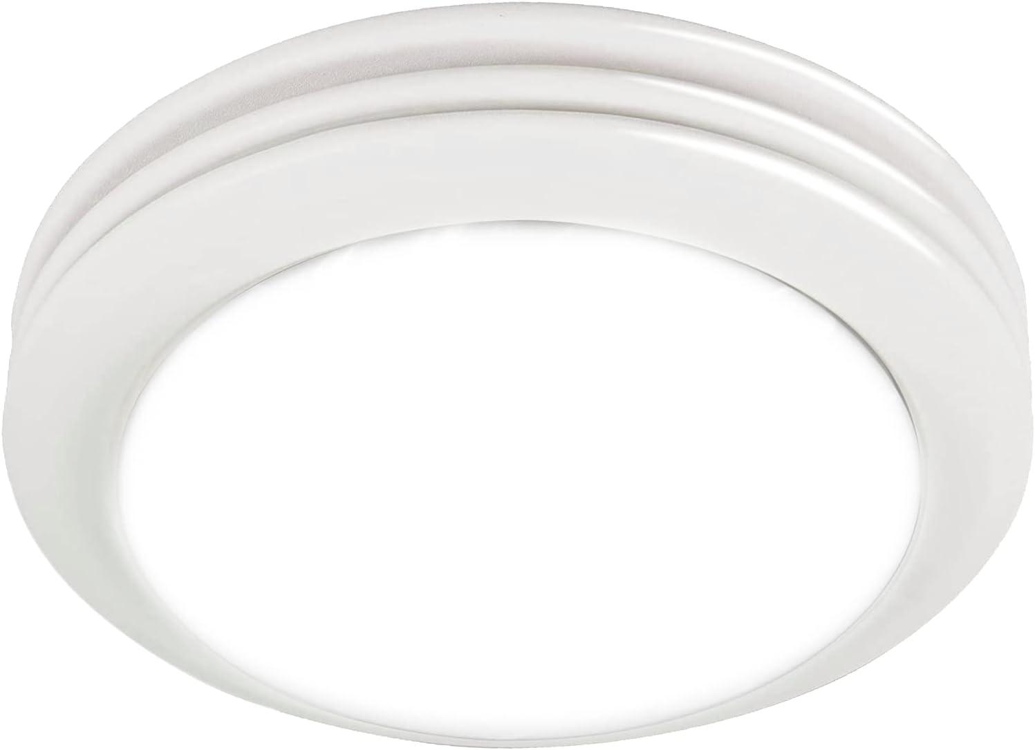 Akicon AK1480-SW 80 CFM Bathroom Fan with LED Light Round Ceiling Exhaust Ventilation Fan