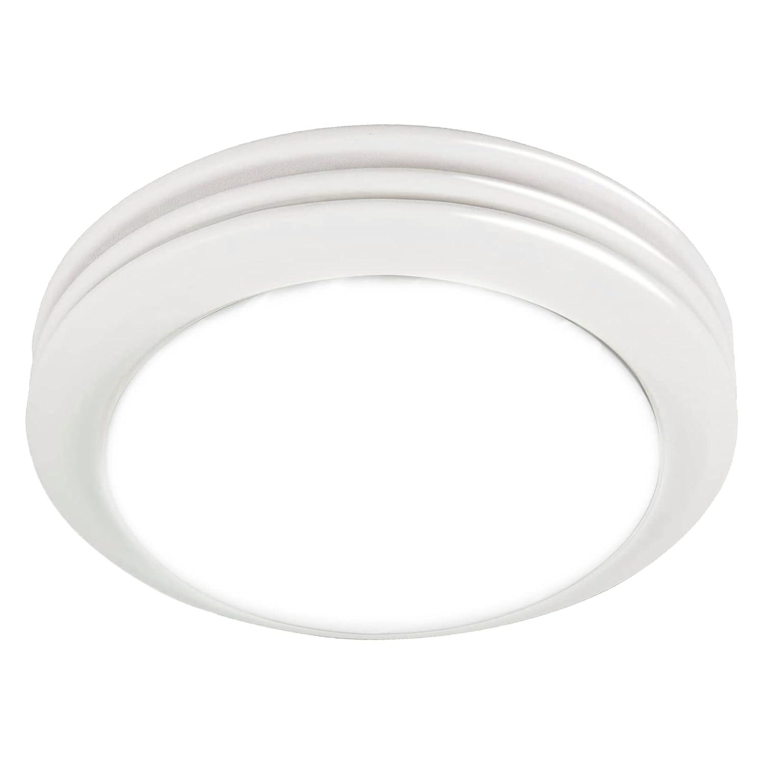 80 CFM Bathroom Fan with LED Light Round Ceiling Exhaust Ventilation Fan