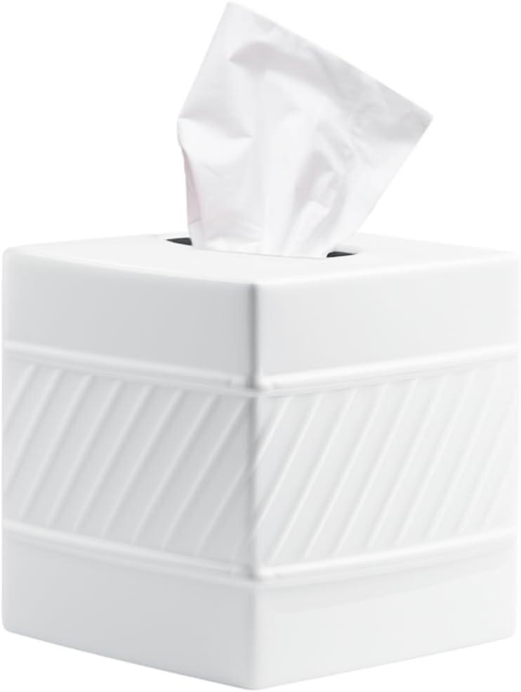 Monarch Abode Wave Embossed Metal Tissue Box Cover