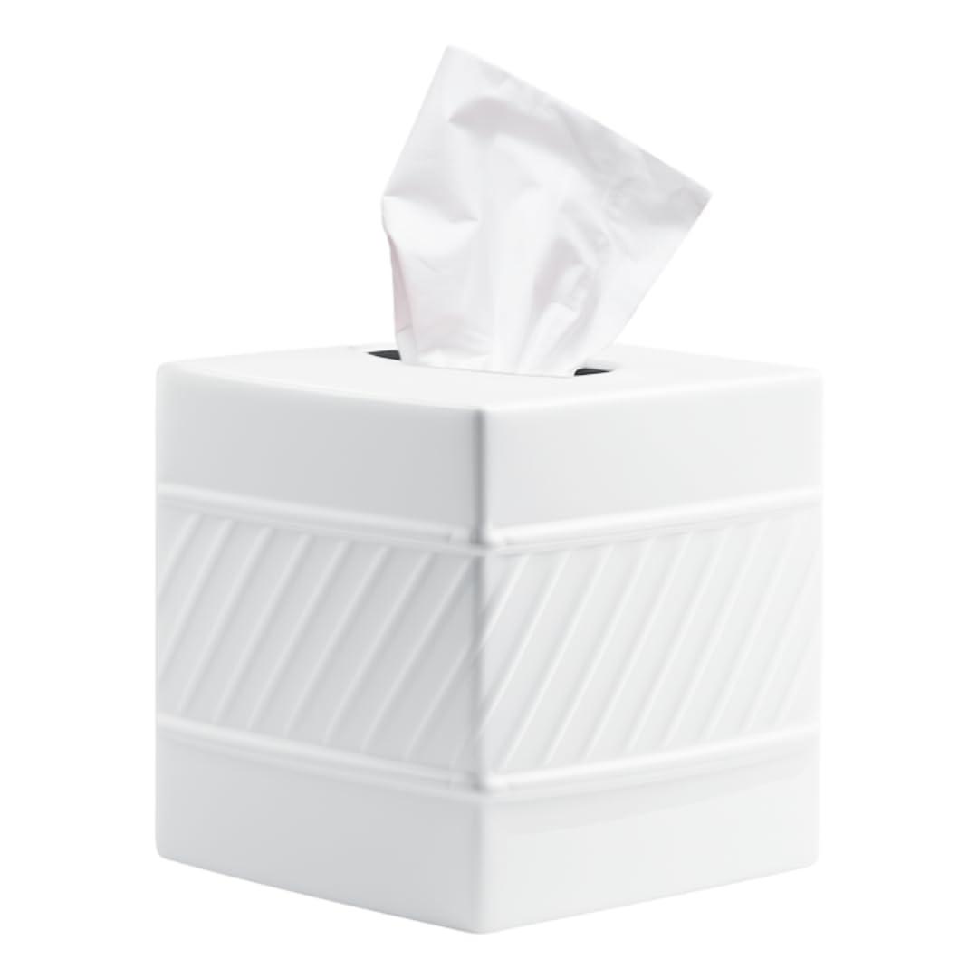 Monarch Abode Wave Embossed Metal Tissue Box Cover