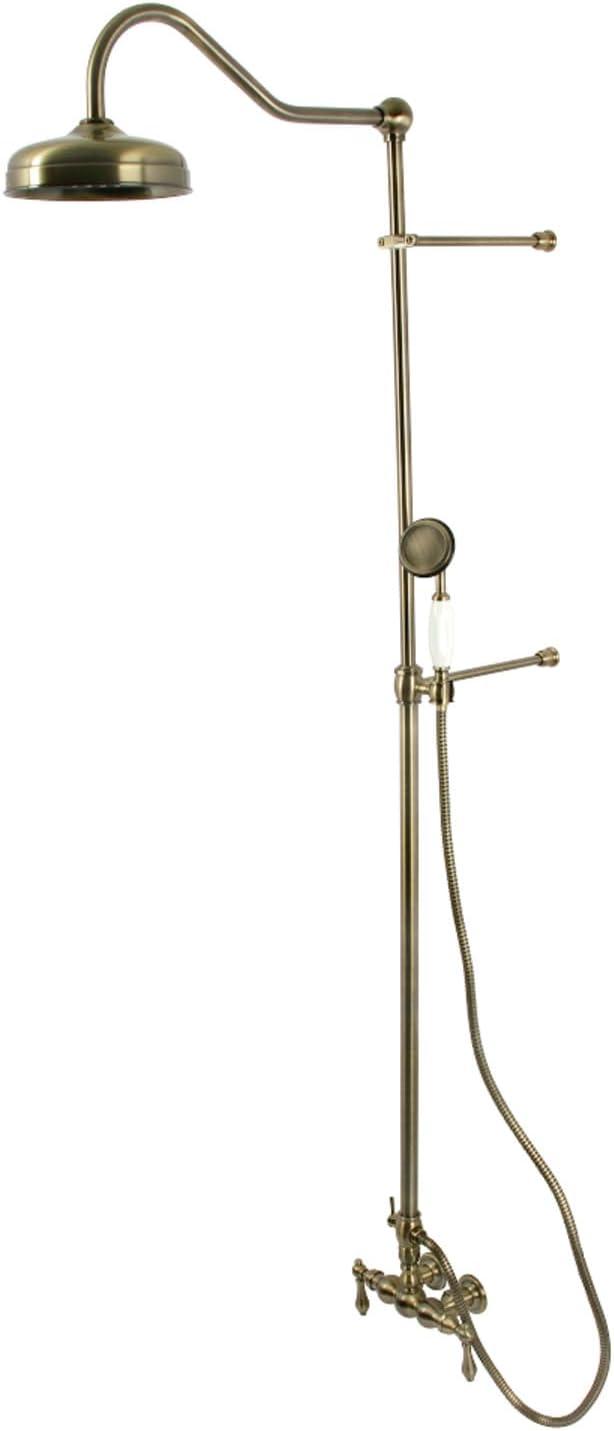 Kingston Brass Kingston Brass Vintage Tub Wall Mount Rain Drop Shower System with Hand Shower CCK6173