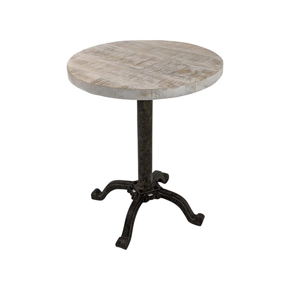 Carolina Living Colton Adjustable Vintage Table Natural Driftwood/Aged Iron: Mango Wood, Iron Frame, 30 Day Warranty