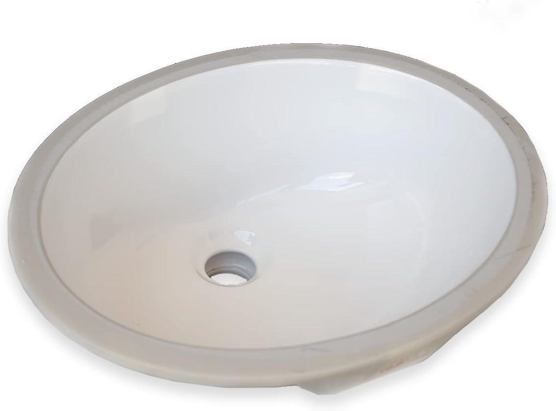 Wells Sinkware Rhythm Series 14'' Ceramic Oval Bathroom Sink with Overflow