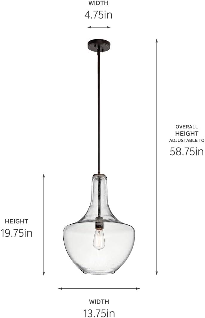 Kichler Lighting Everly 1 - Light Pendant in  Olde Bronze