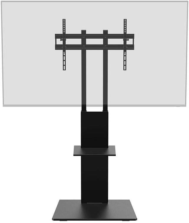 Monoprice TV Mount and Stand - Black, With Shelf for Displays 37in to 70in, Max Weight 88lbs., VESA Patterns up to 600x400 - Commercial Series