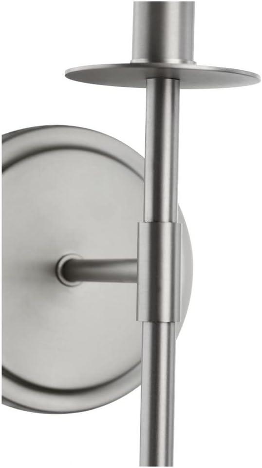 Aged Brass Wall Sconce with White Linen Shade