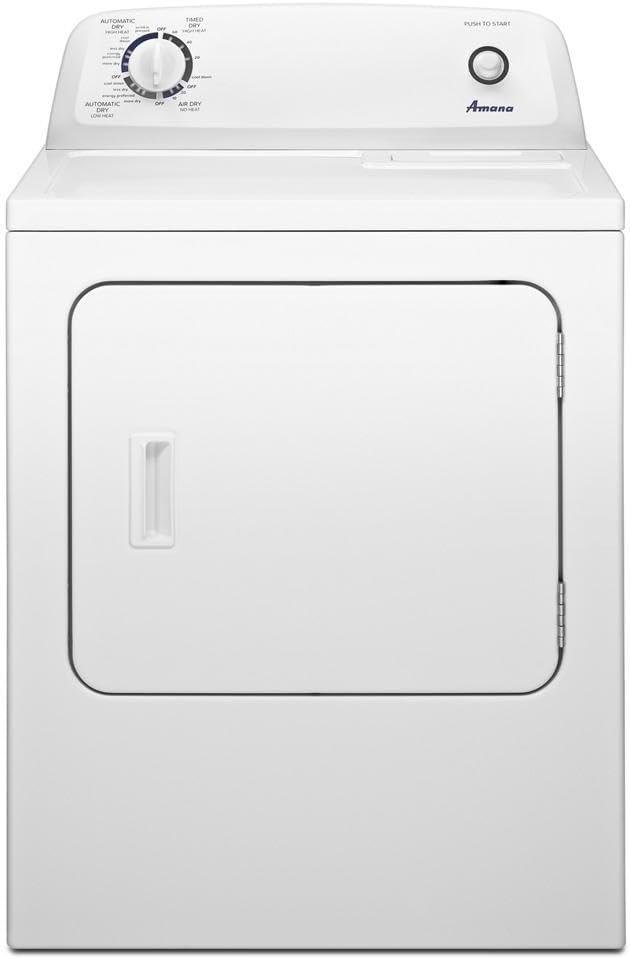 White 6.5 cu. ft. Electric Dryer with Moisture Sensing