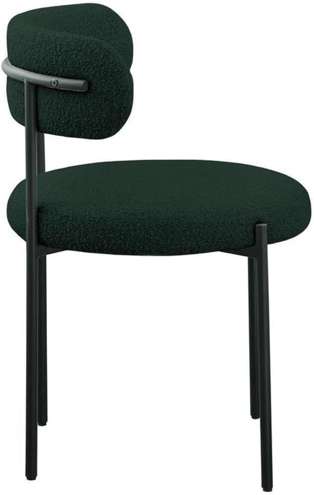 Meridian Furniture Beacon Green Boucle Fabric Dining Chair