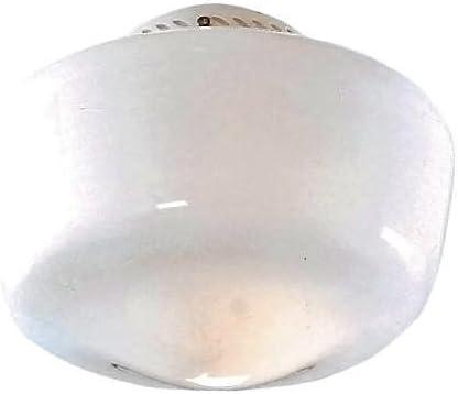 Original Schoolhouse 7" H x 19" W Glass Bowl Ceiling Fan Bowl Shade ( Screw On ) in White