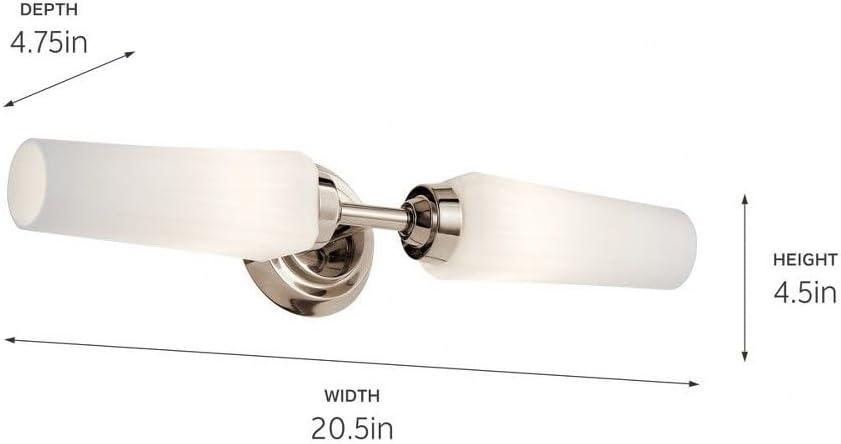 Kichler Lighting Truby 2 - Light Vanity in  Polished Nickel