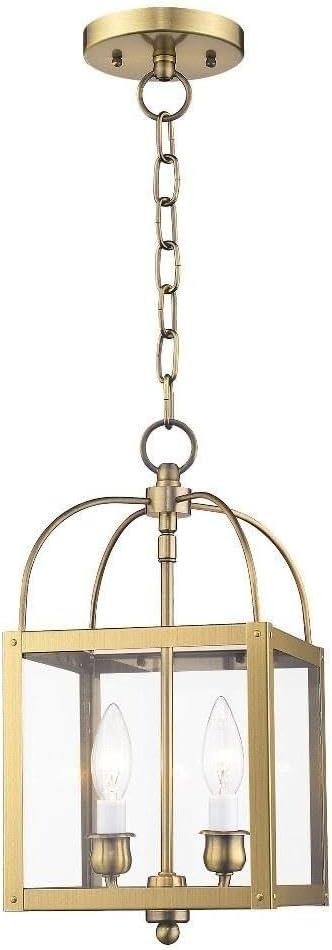 Livex Lighting Milford 2 - Light Pendant in  Antique Brass