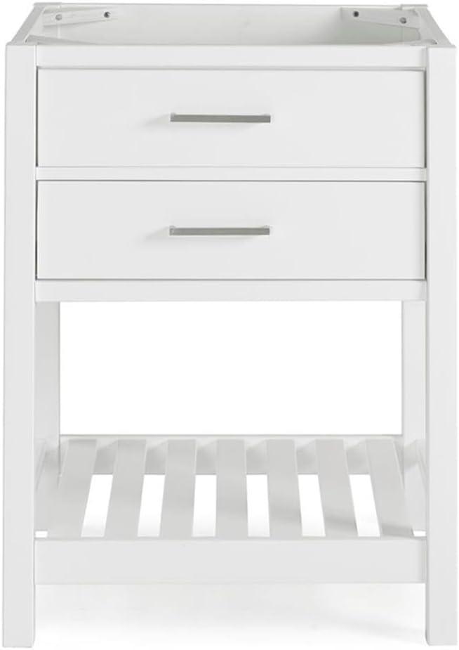 Harrison 24"W Modern Shaker Soft Close Doors Vanity Cabinet With Drawers And Open Storage Shelf