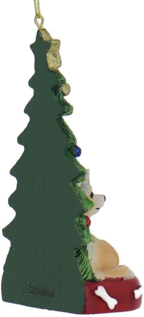 Collections Etc Festive Chihuahua Christmas Tree Ornament