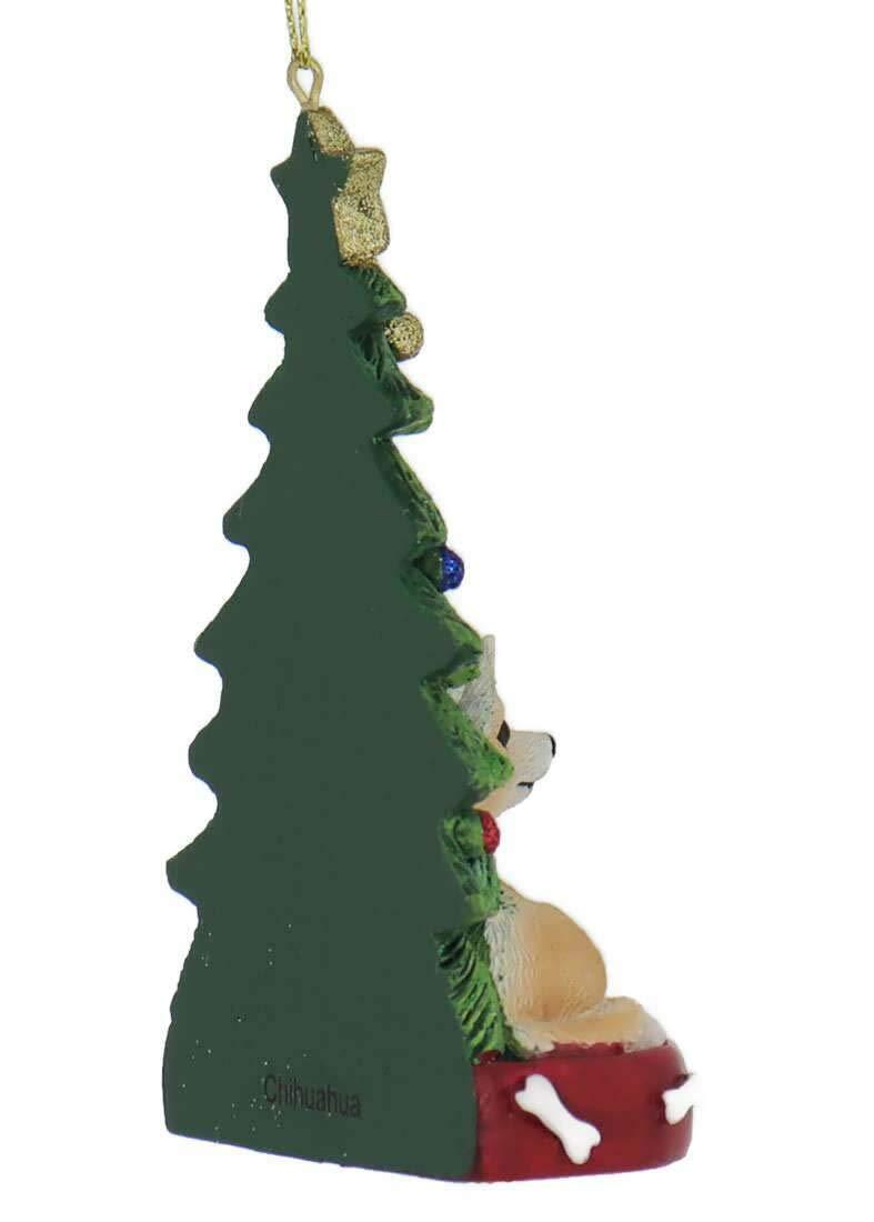 Collections Etc Festive Chihuahua Christmas Tree Ornament