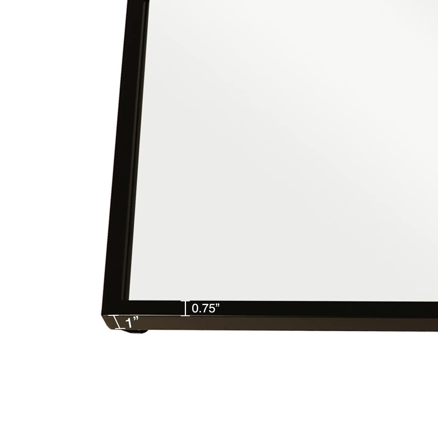 20x30 Black Rectangle Wall Mirror
