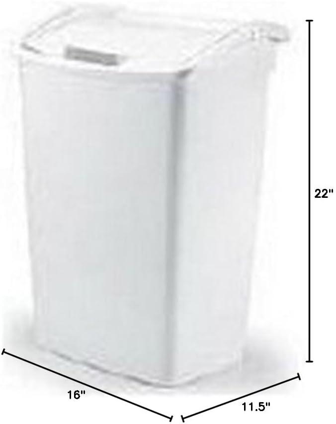 Rubbermaid 11.25 gal Dual Action Plastic Kitchen Lid, White