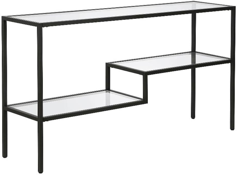 Holloman Glass Top Console Table