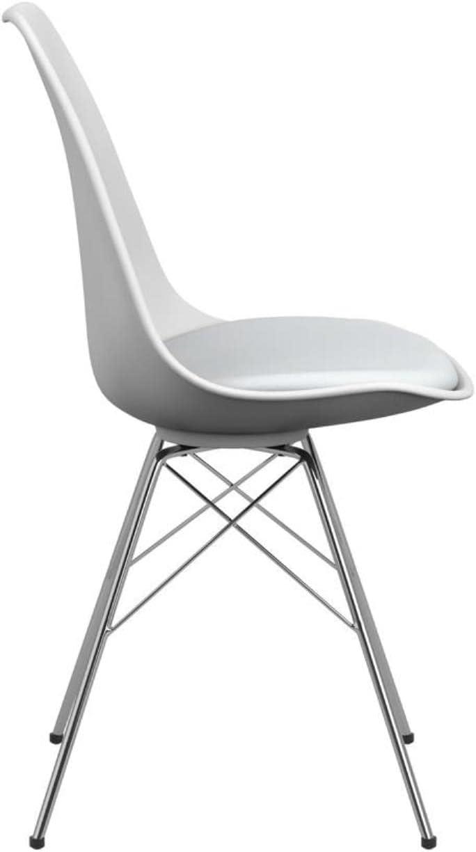 Coaster Armless Faux Leather Dining Chairs in White