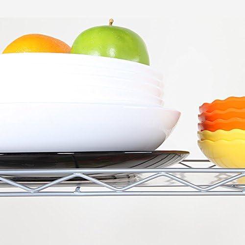 Honey Can Do 4-Tier Heavy-Duty Adjustable Shelving Unit With 250-Lb Weight Capacity, Chrome, Basement/Garage