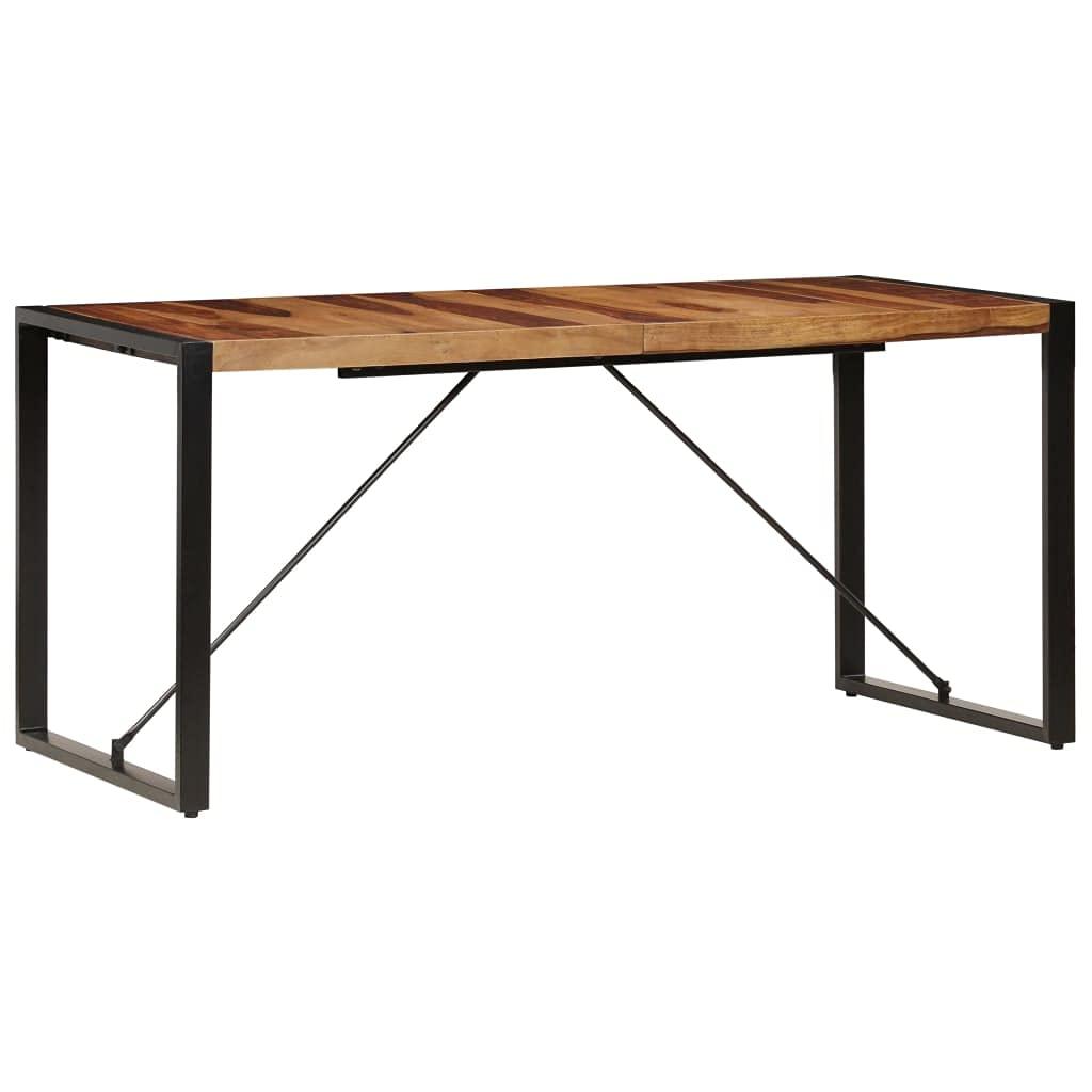 vidaXL Dining Table 63"x31.5"x29.5" Solid Sheesham Wood