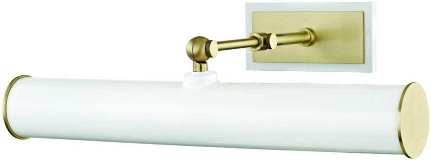 Acosta Picture Light - White and Antique Brass / 2 Light