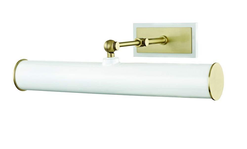 Acosta Picture Light - White and Antique Brass / 2 Light