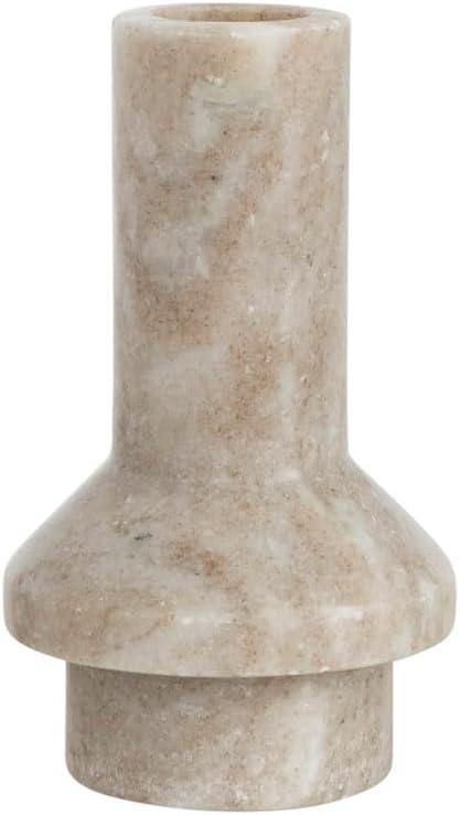 Bloomingville Marble Taper Candle Holder, Beige