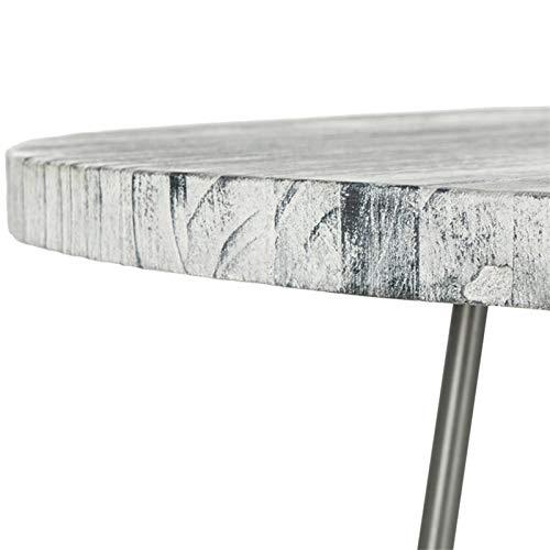 Mindy Dining Table - DTB6500B - Black/White Wash Distress - Safavieh