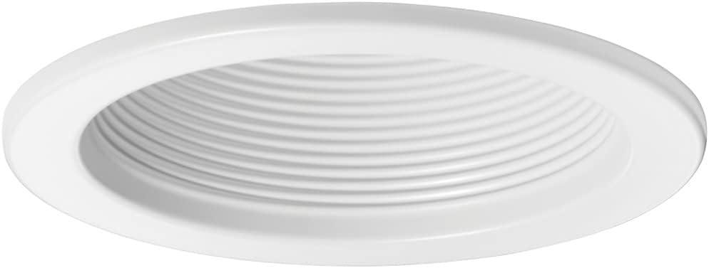 White Aluminum 4-Inch Round Baffle Trim for Downlights