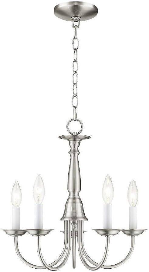 Livex Lighting Home Basics 5 - Light Chandelier in  Brushed Nickel