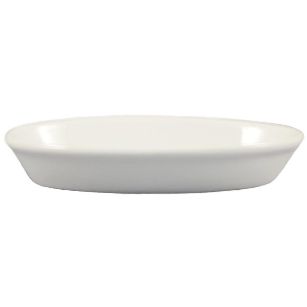 Super White Porcelain Oval 8oz Baking Dish