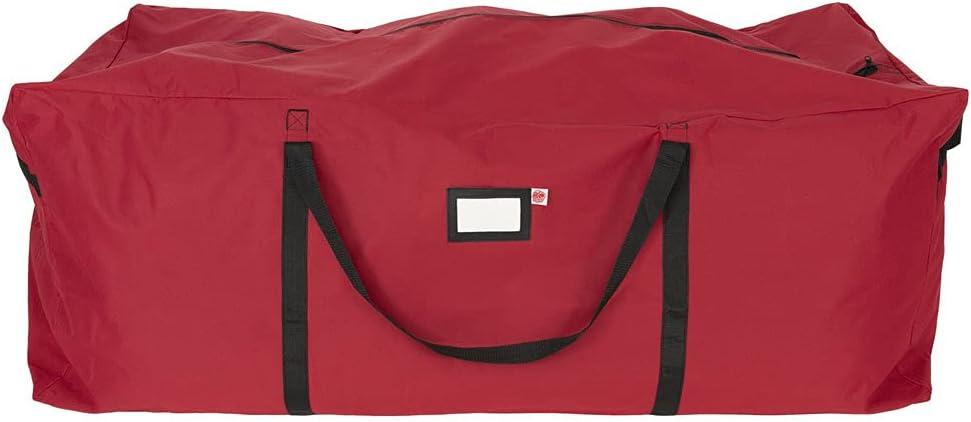 Santa's Bag 6'-9' Extra Large Tree Storage Bag: TreeKeeper, Polyester, Built-In Handles, Christmas Tree Storage, Red