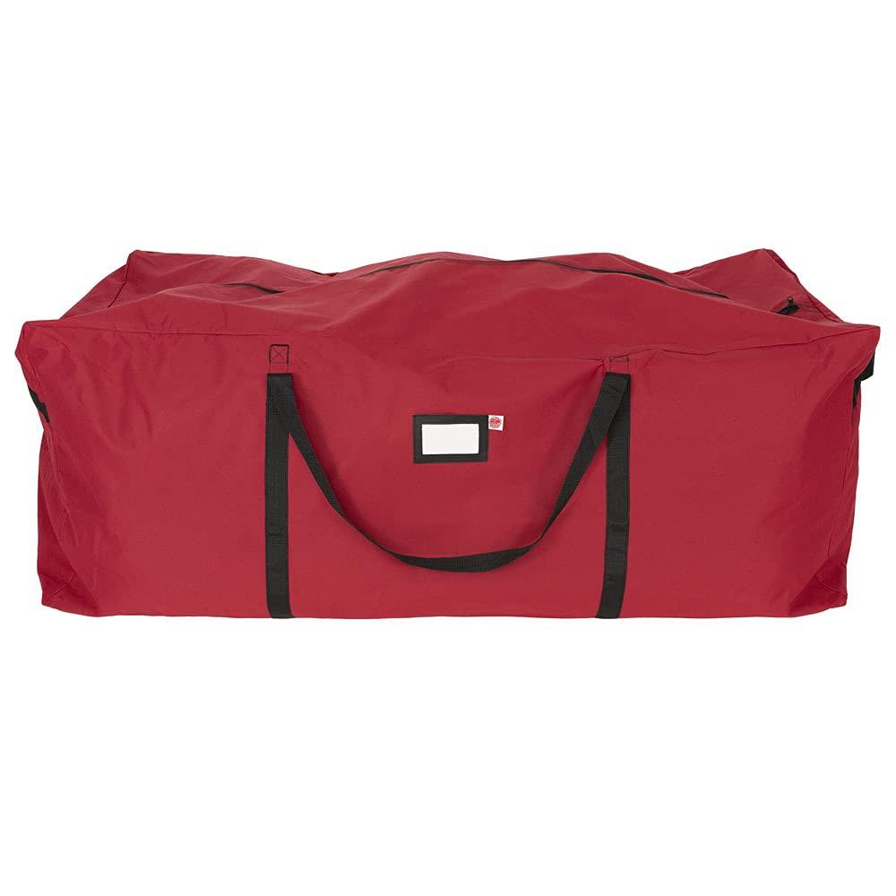 Santa's Bag 6'-9' Extra Large Tree Storage Bag: TreeKeeper, Polyester, Built-In Handles, Christmas Tree Storage, Red