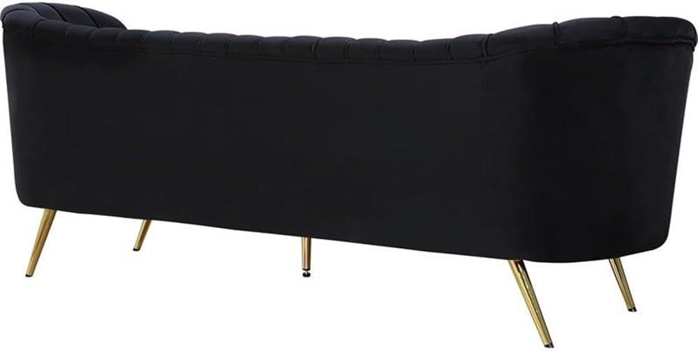 Meridian Furniture Margo Black Velvet Sofa