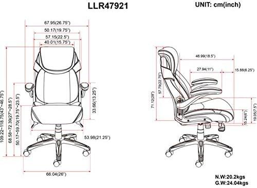 Lorell Mesh Executive Chair 27-3/4"x30"x46-3/4" Black 47921