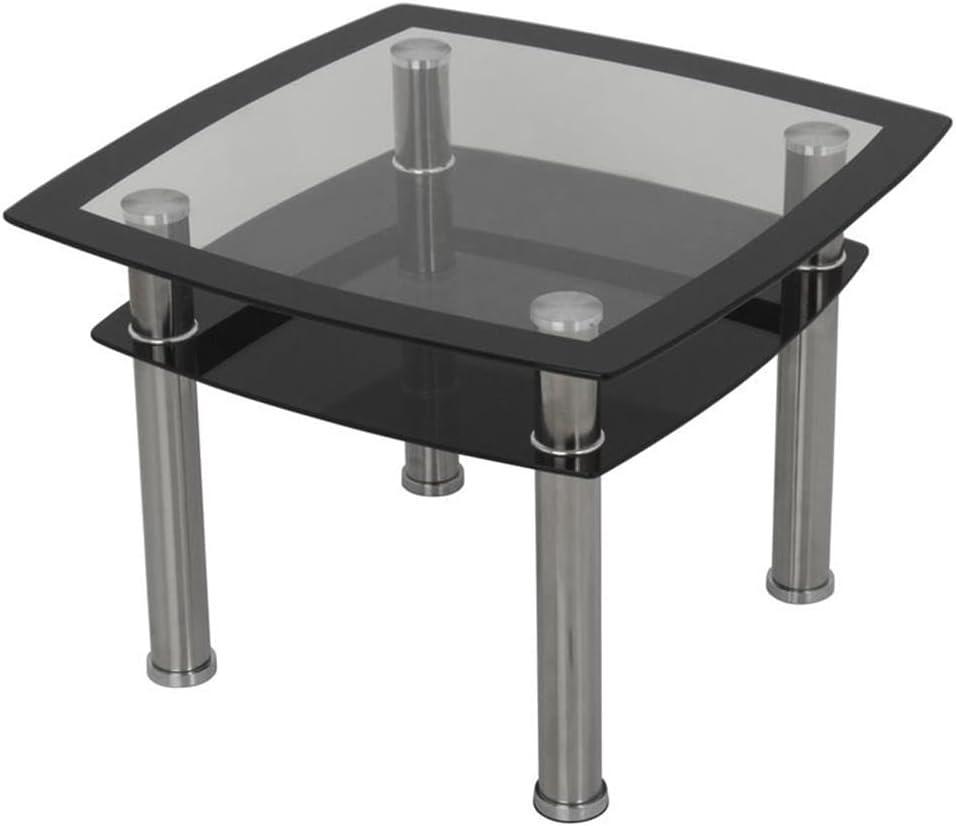 Encina Glass Top End Table