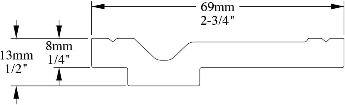 2-3/4 in x 1/2 in x 78-3/4 in Primed White Plain Polystyrene Crown Moulding (Set of 4)
