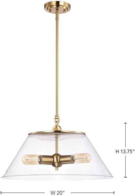 Nuvo Lighting Dover 3 Light Large Pendant White with Vintage Brass