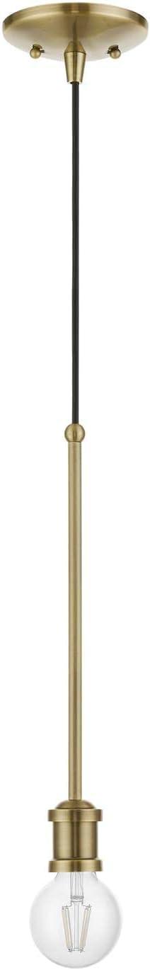 Livex Lighting Lansdale 1 - Light Pendant in Antique Brass